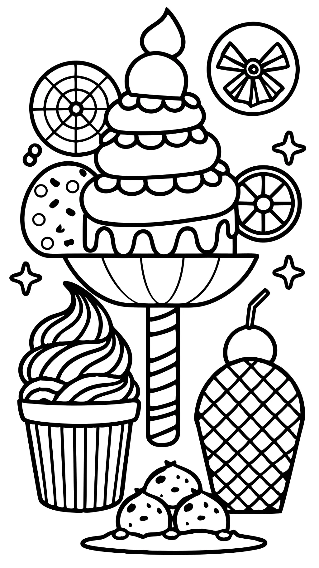 coloriages desserts